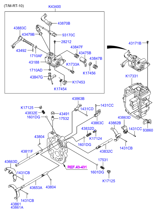 Механизм переключения передач Hyundai HD 78