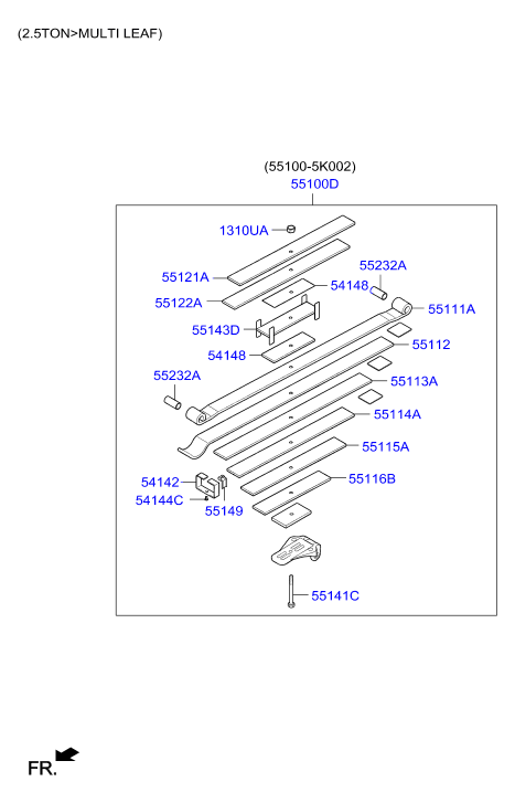 механизм задней подвески Hyundai HD 78